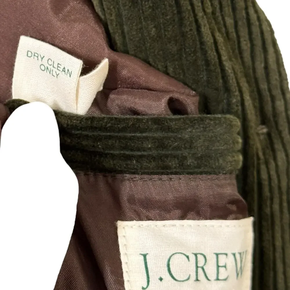 J. Crew Men's Size S Green Corduroy Jacket Fall Academia‎ Oxford Office Fall